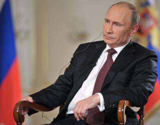 Vladimir Putin in interview with Channel 1 and Associated Press