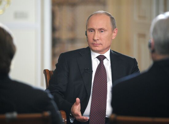 Vladimir Putin in interview with Channel 1 and Associated Press