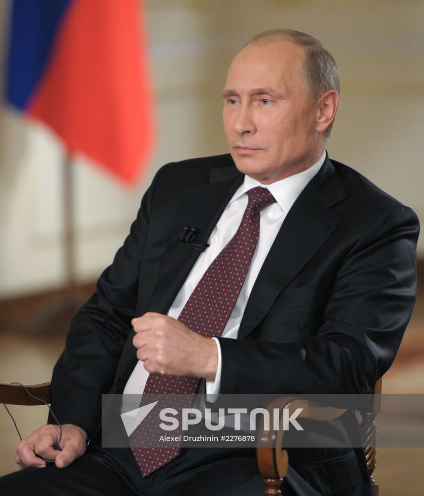 Vladimir Putin in interview with Channel 1 and Associated Press