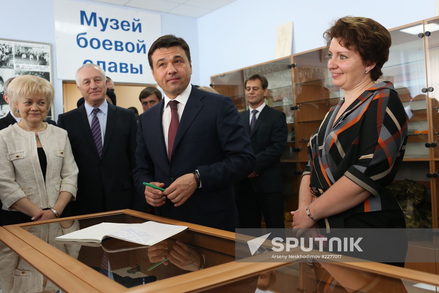 Andrei Vorobyov attends opening of Monetov School