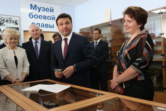 Andrei Vorobyov attends opening of Monetov School
