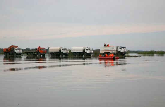 Car ferry in Khabarovsk Territory