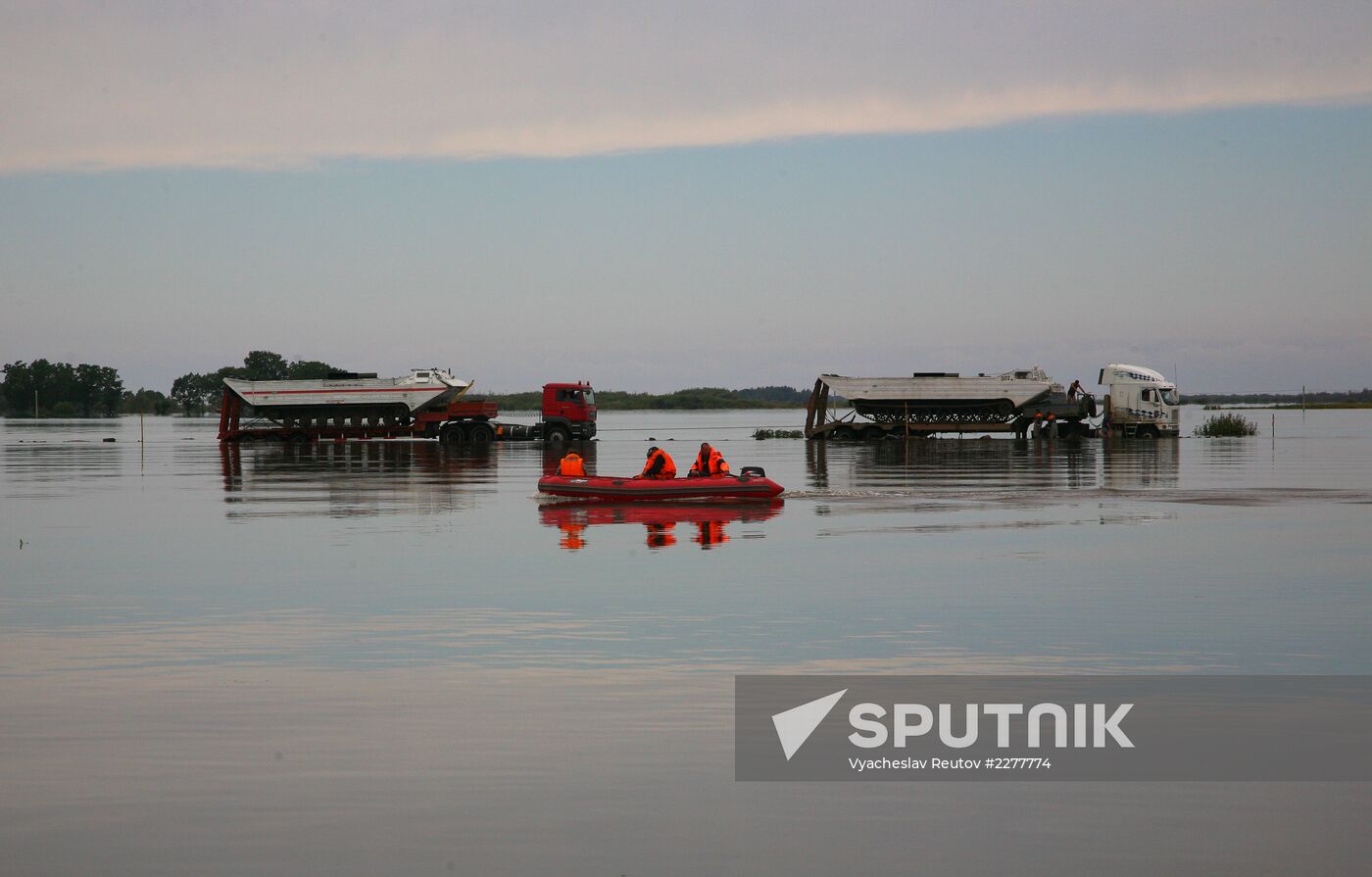 Car ferry in Khabarovsk Territory