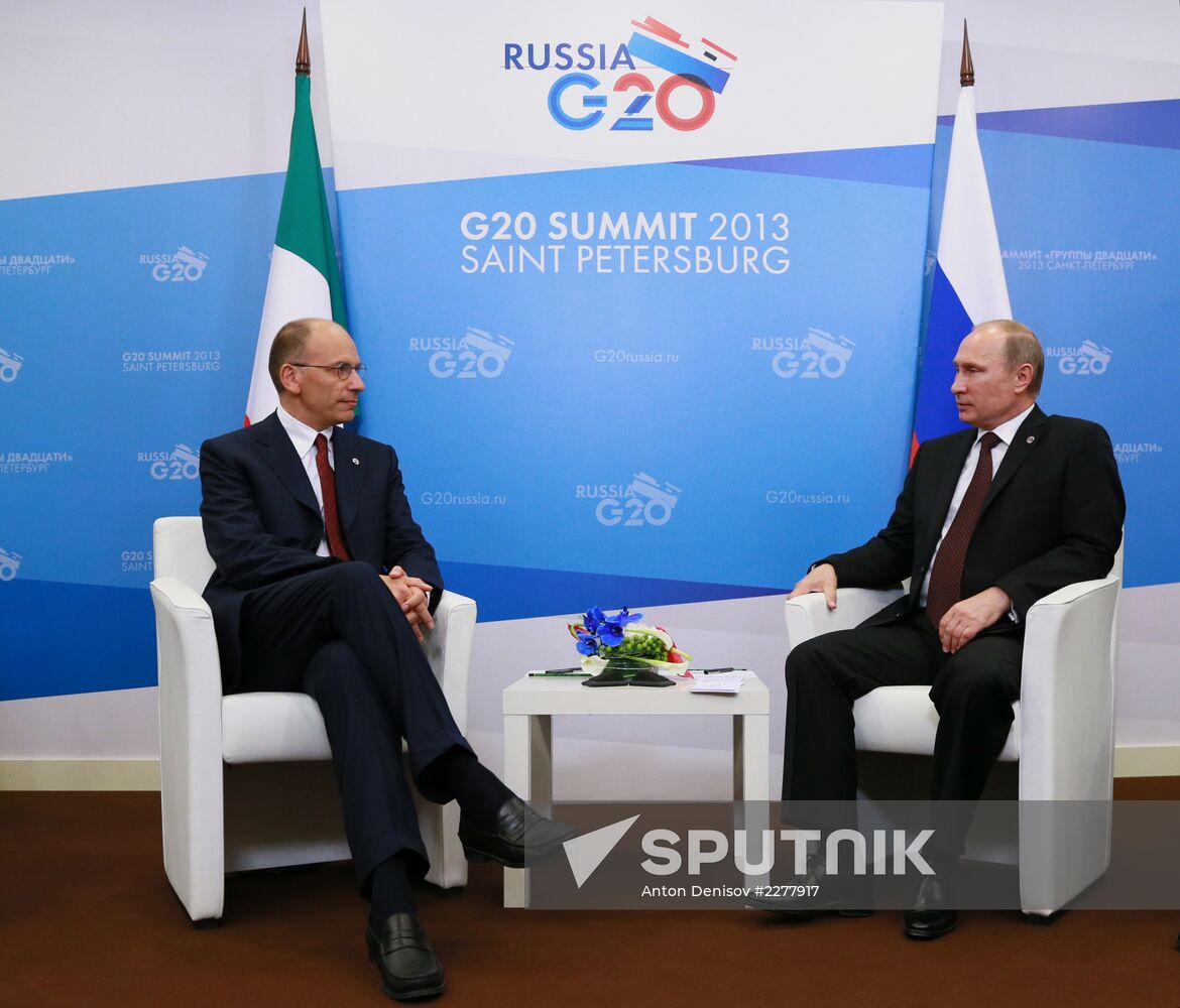 Bilateral meeting between Vladimir Putin and Enrico Letta