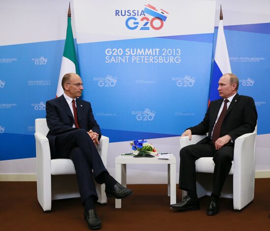 Bilateral meeting between Vladimir Putin and Enrico Letta