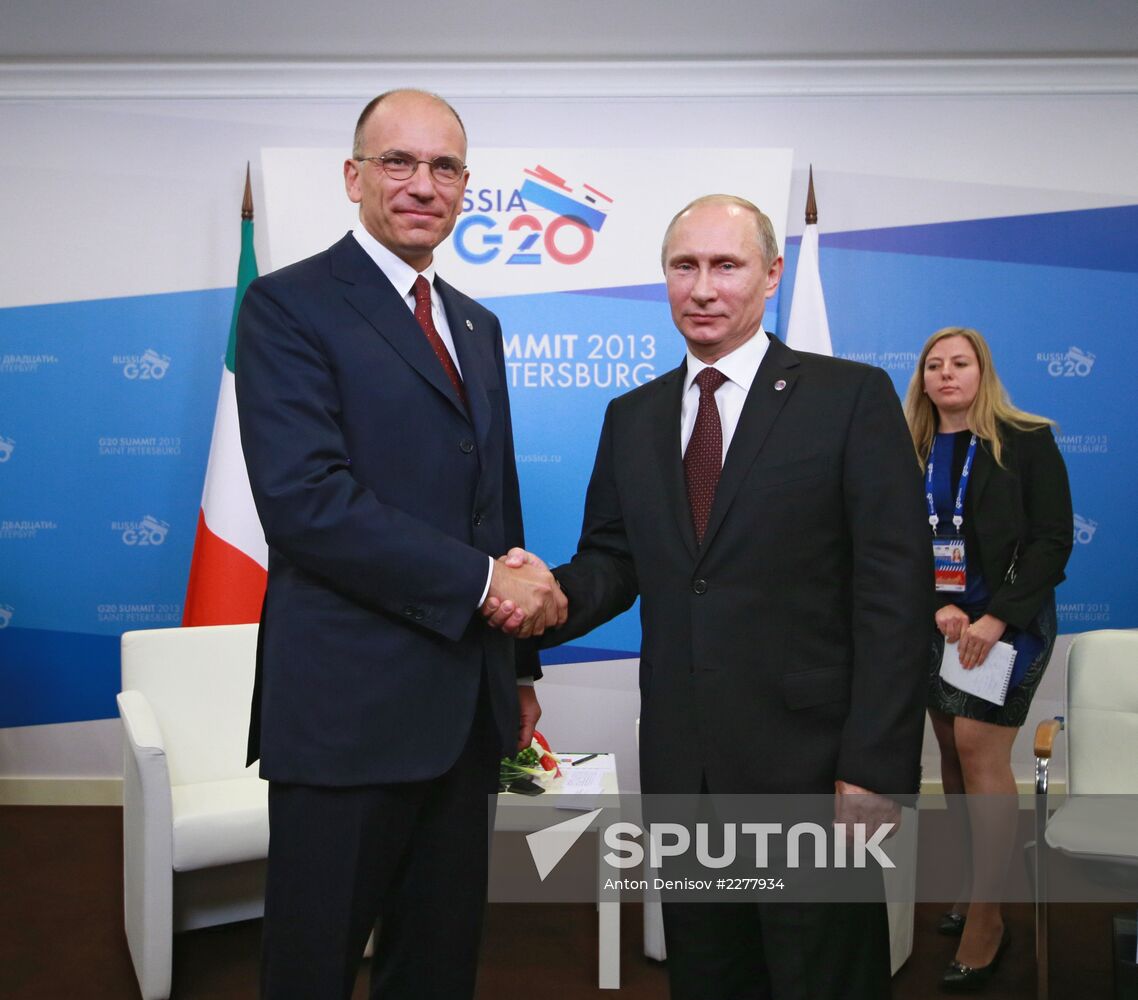 Bilateral meeting between Vladimir Putin and Enrico Letta