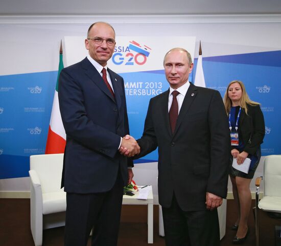 Bilateral meeting between Vladimir Putin and Enrico Letta