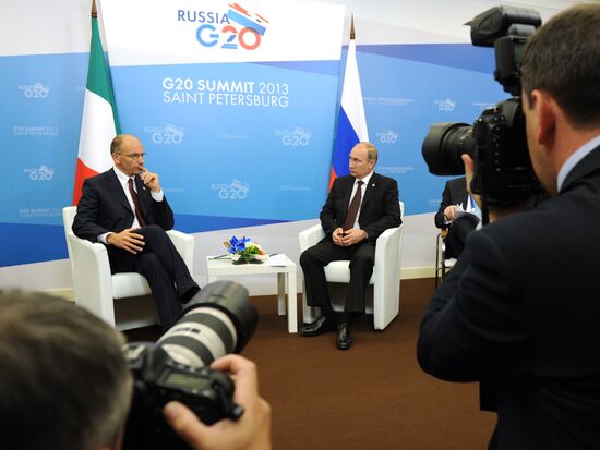 Bilateral meeting between Vladimir Putin and Enrico Letta