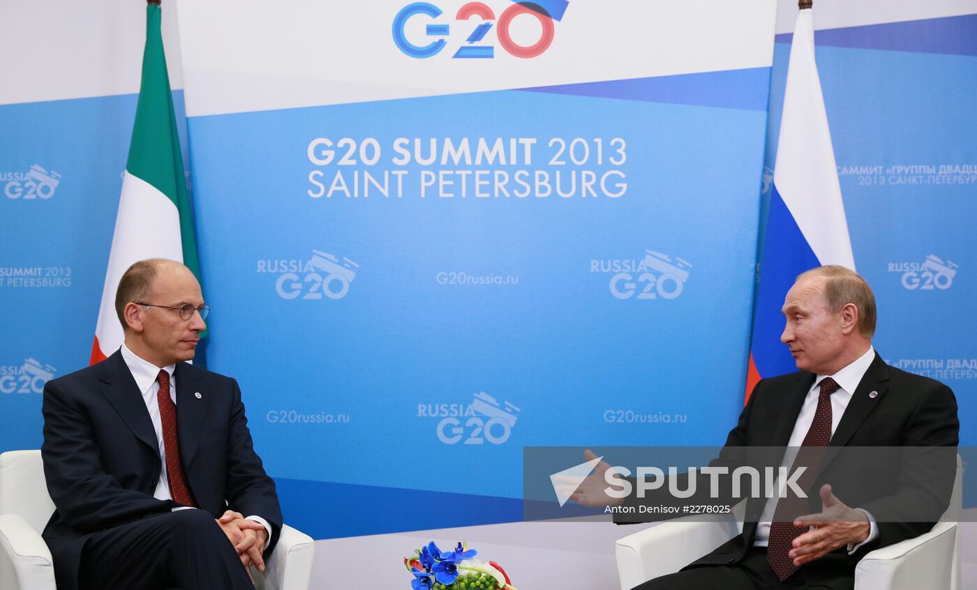 Bilateral meeting between Vladimir Putin and Enrico Letta