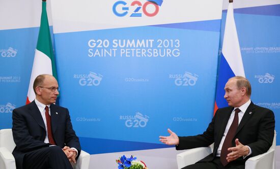 Bilateral meeting between Vladimir Putin and Enrico Letta