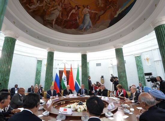 Vladimir Putin at meeting with BRICS member states' leaders
