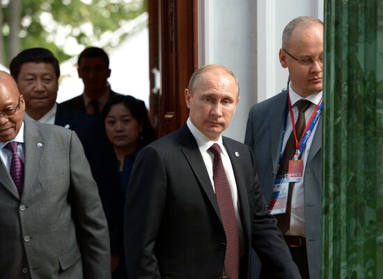 Vladimir Putin at meeting with BRICS member states' leaders