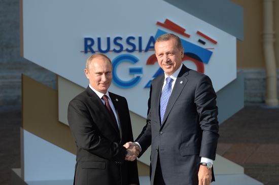 Official welcome of G20 leaders by Vladimir Putin