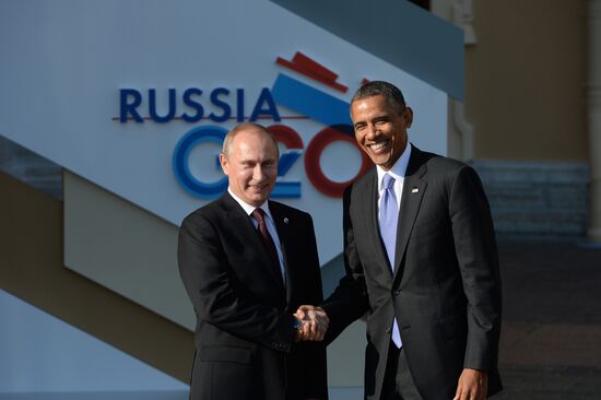 Official welcome of G20 leaders by Vladimir Putin