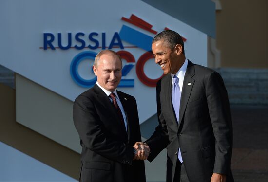 Official welcome of G20 leaders by Vladimir Putin