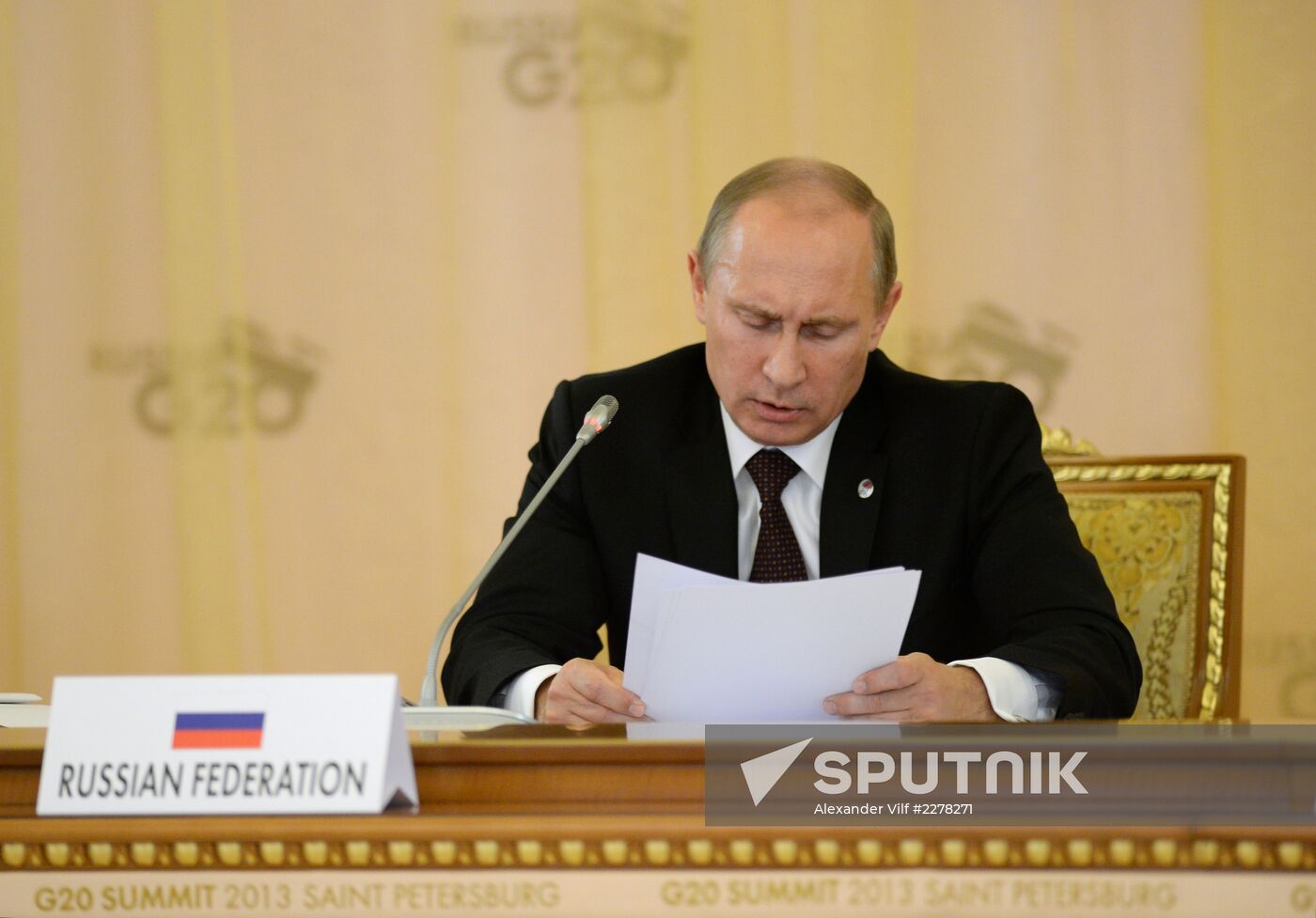 First working session of G20 Summit participants