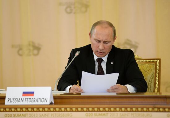 First working session of G20 Summit participants