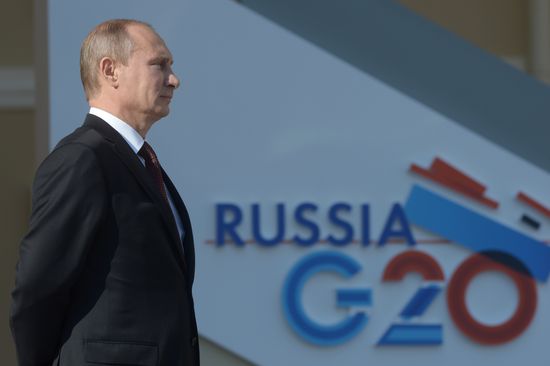 Official welcome of G20 leaders by Vladimir Putin