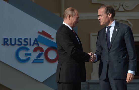 Official welcome of G20 leaders by Vladimir Putin