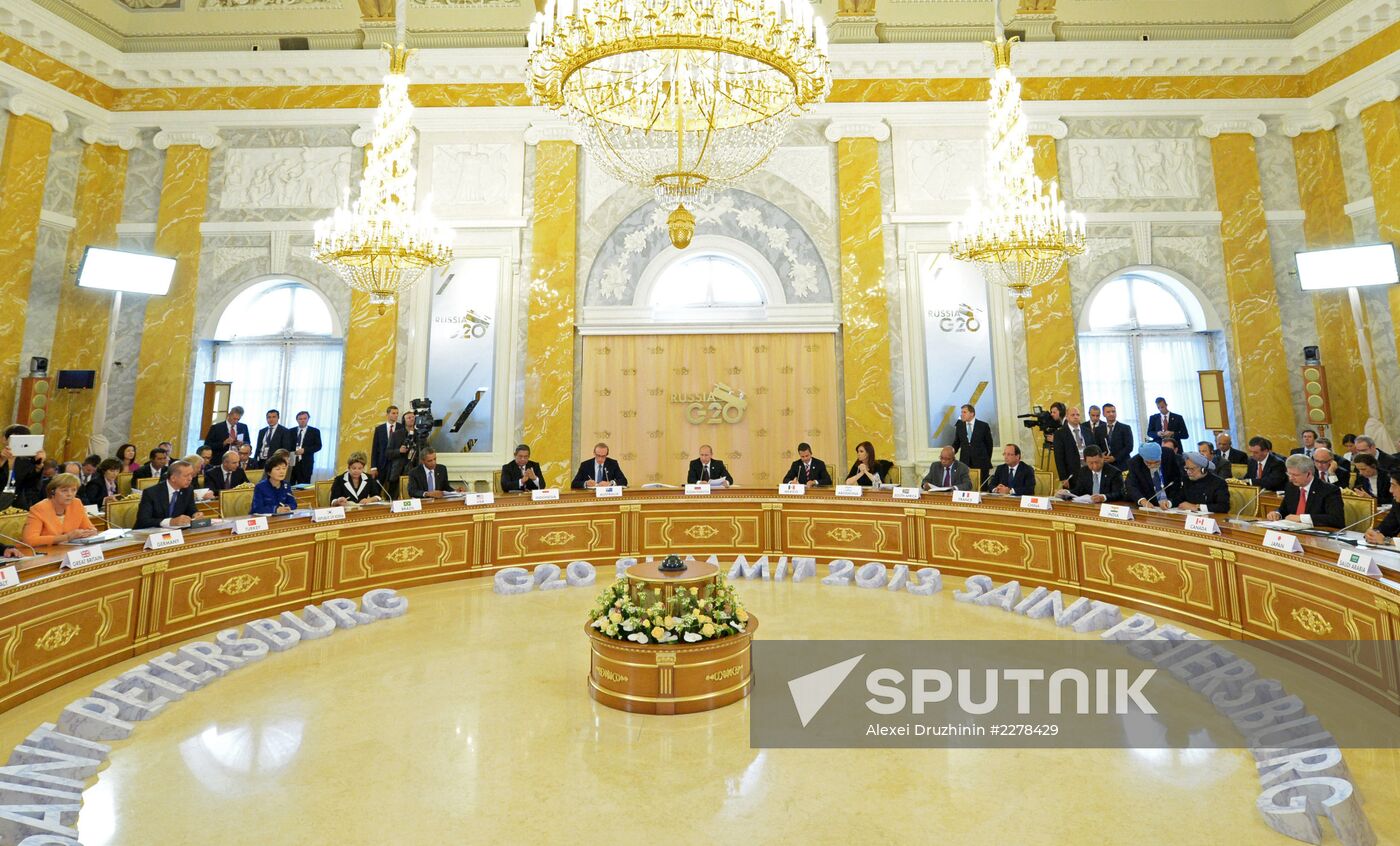 First working session of G20 Summit participants
