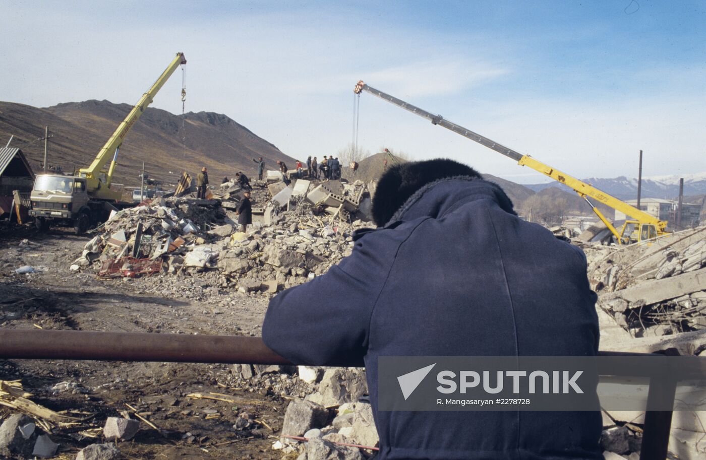 Aftermath of earthquake in Armenia