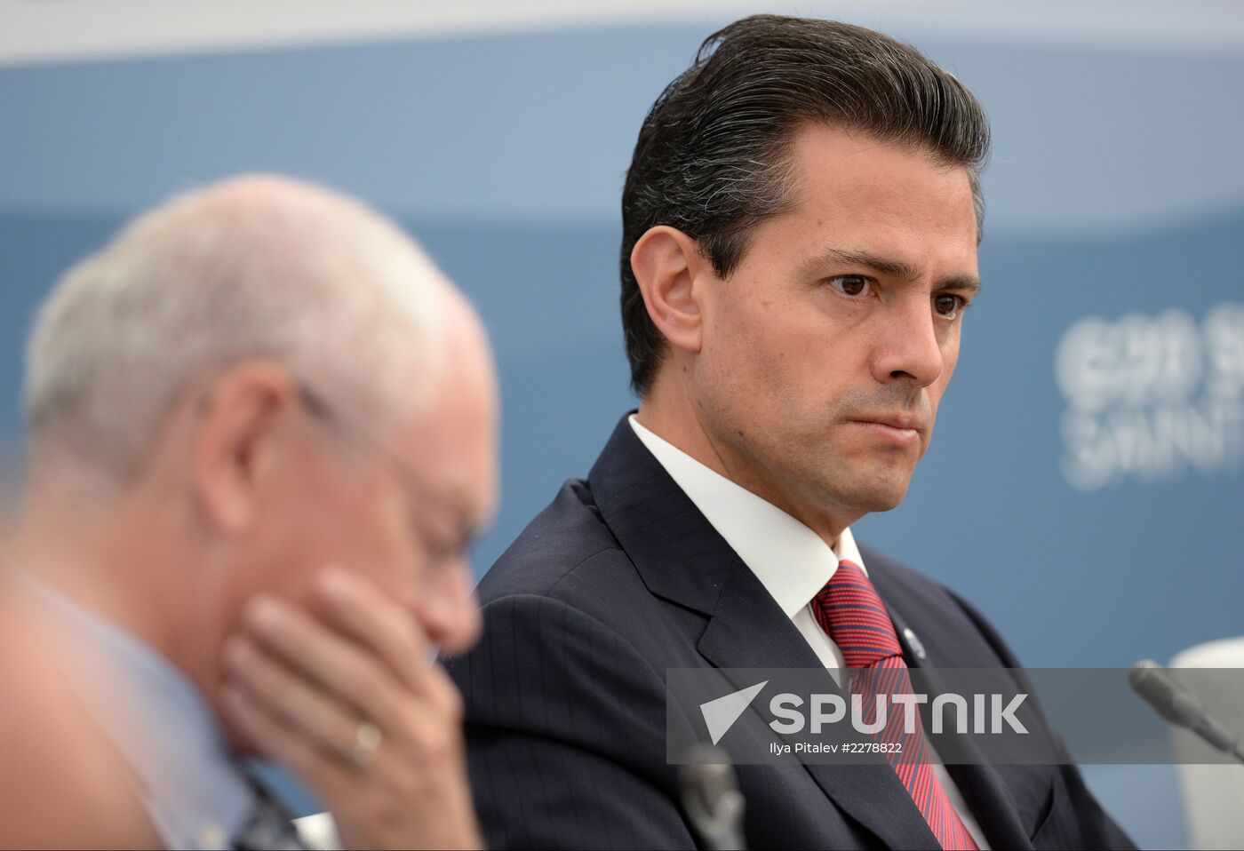 Vladimir Putin meets with Business 20 and Labour 20