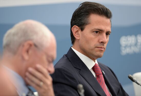 Vladimir Putin meets with Business 20 and Labour 20