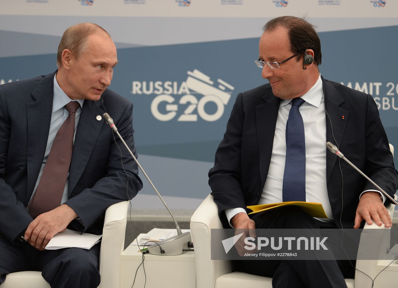 Vladimir Putin meets with Business 20 and Labour 20