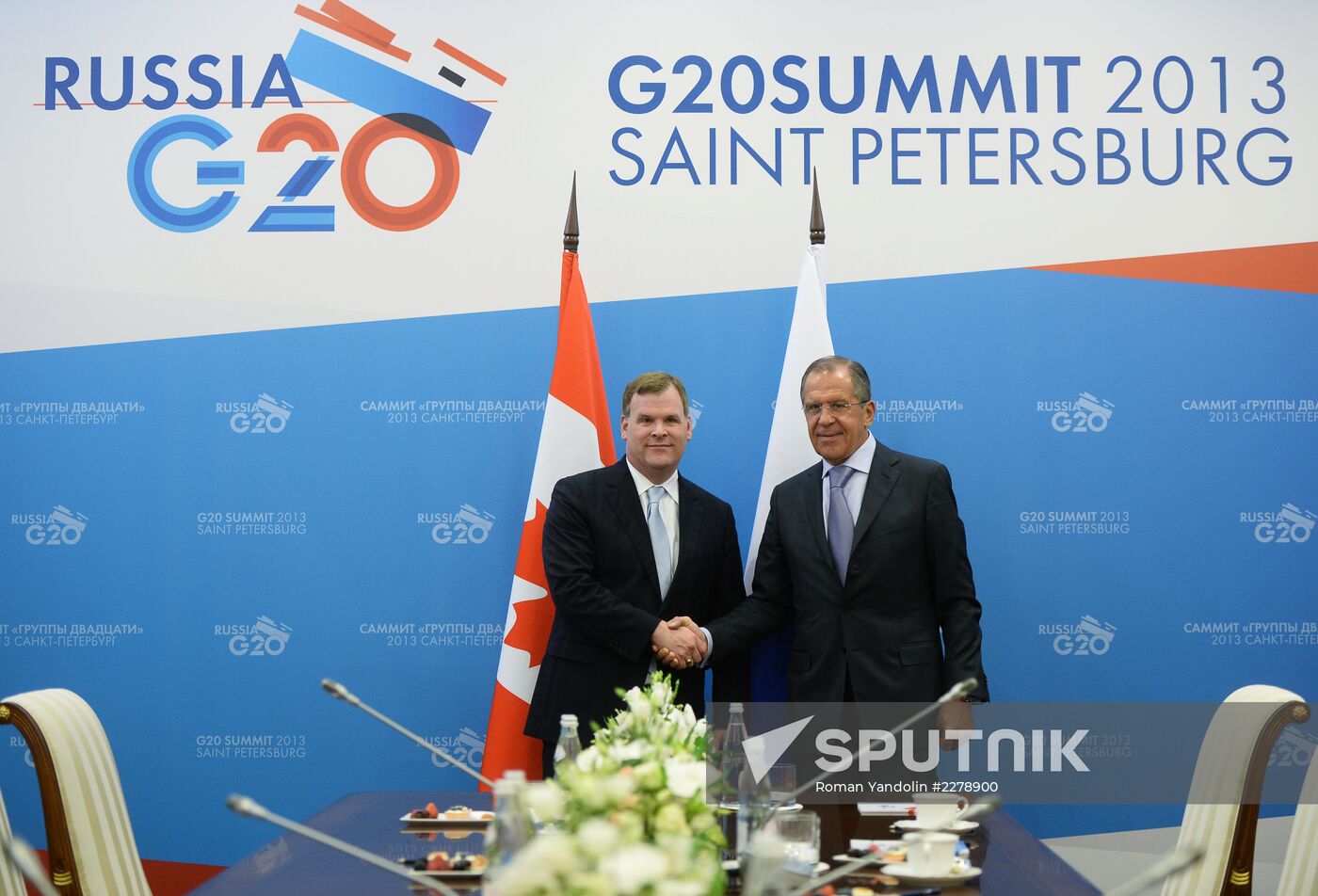 Sergei Lavrov meets with G20 foreign ministers