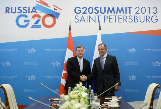 Sergei Lavrov meets with G20 foreign ministers