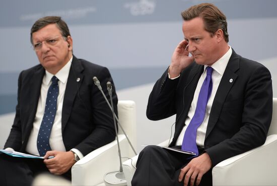 Vladimir Putin meets with Business 20 and Labour 20