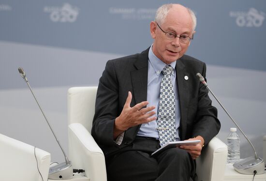 Vladimir Putin meets with Business 20 and Labour 20