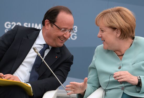 Vladimir Putin meets with Business 20 and Labour 20