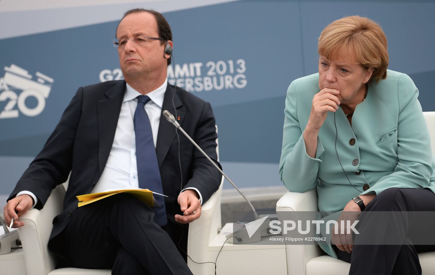 Vladimir Putin meets with Business 20 and Labour 20