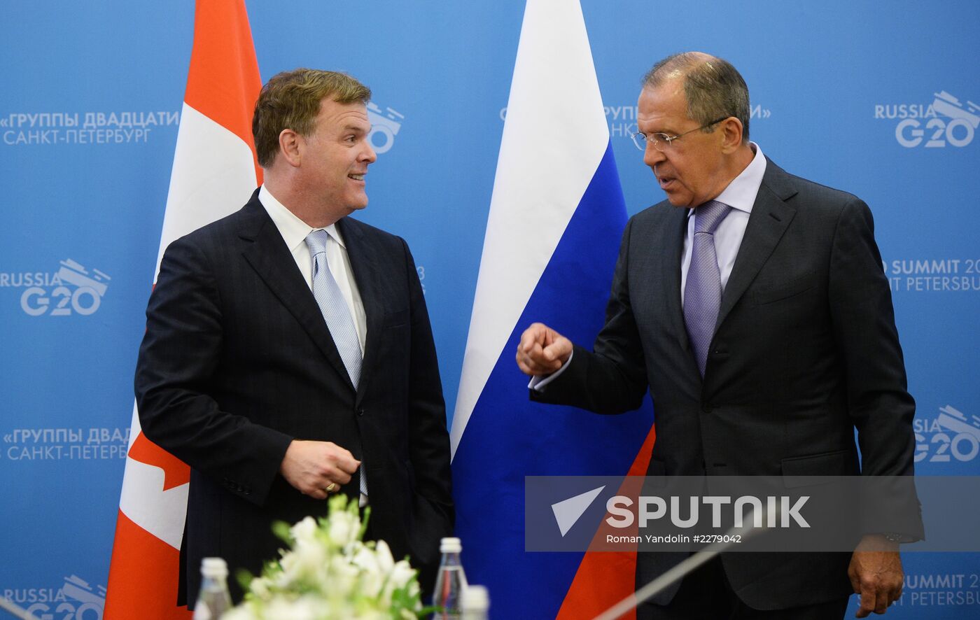 Sergei Lavrov meets with G20 foreign ministers