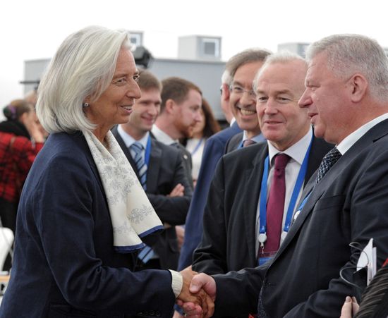 Vladimir Putin meets with Business 20 and Labour 20