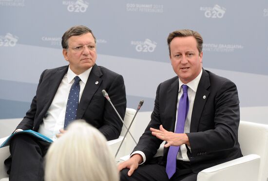 Vladimir Putin meets with Business 20 and Labour 20