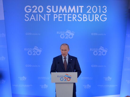 Press conference by Vladimir Putin on G20 Summit outcomes