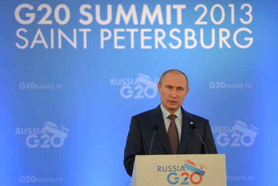 Press conference by Vladimir Putin on G20 Summit outcomes