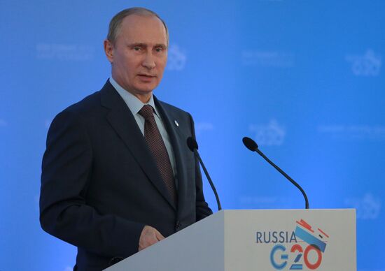 Press conference by Vladimir Putin on G20 Summit outcomes