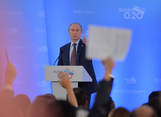 Press conference by Vladimir Putin on G20 Summit outcomes
