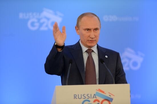 Press conference by Vladimir Putin on G20 Summit outcomes