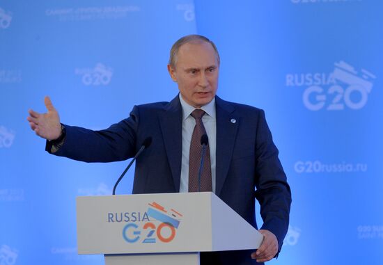 Press conference by Vladimir Putin on G20 Summit outcomes