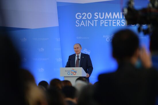 Press conference by Vladimir Putin on G20 Summit outcomes