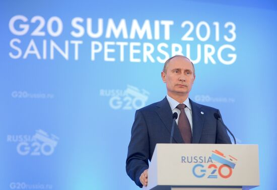 Press conference by Vladimir Putin on G20 Summit outcomes