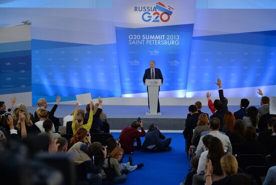 Press conference by Vladimir Putin on G20 Summit outcomes