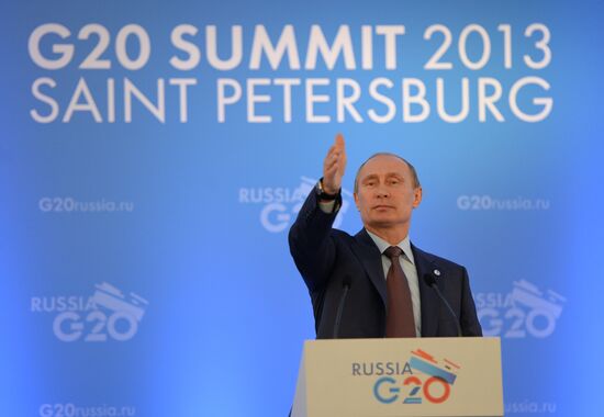 Press conference by Vladimir Putin on G20 Summit outcomes