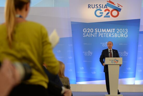 Press conference by Vladimir Putin on G20 Summit outcomes