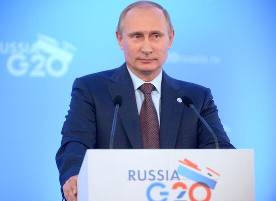 Press conference by Vladimir Putin on G20 Summit outcomes