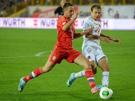 Qualifying match of 2014 FIFA World Cup. Russia vs. Luxembourg